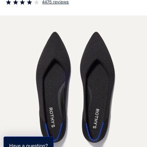 The Point II Rothy’s Black Size 9.5, some wear on soles only